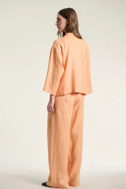 Lazy linen lige bukser MELON 26121415564