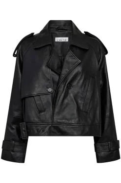 Leather Trench Jacket Black