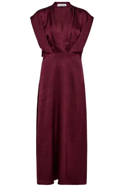 L'egance Satin Drape Dress Amarone HL10042