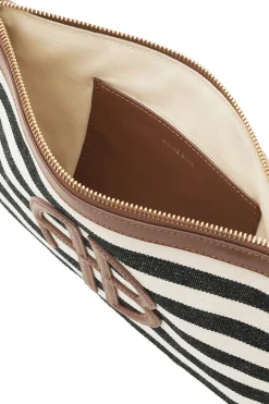 LILI POUCH Black/Nature Stripe A1311063