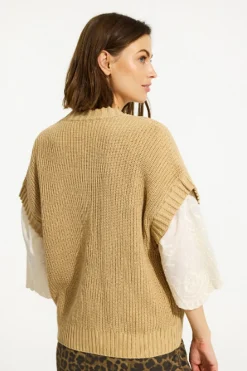 Liza knit vest SAND 16539