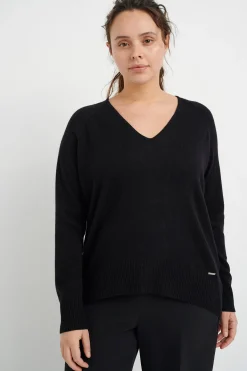 Lukka Vneck Pullover Premium Black 30104240