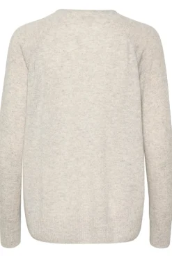 Lukka Vneck Pullover Premium New Light Grey Melange 30104240
