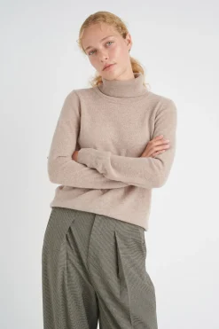 LukkaIW Rollneck Pullover BEIGE MELANGE 30108211