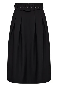 LunaCC Belt Midi Pleat Skirt 96Black 44003
