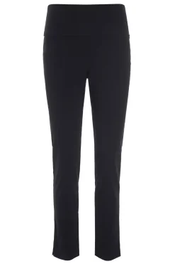 Magic stretch bukser med slids Black 902910117