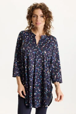 Maracollina tunic 3/4 sleeves Multi Blue 16872