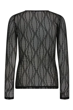 MarcyCC Mesh Oblouse 96Black 43043