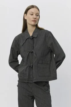 MARLOSW JACKET 1017 Black striped S253107