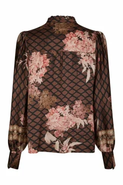 Massima Botanical Border Blous Black 167029