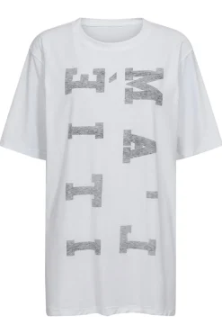 Maxi Reverse Logo Tee White/Black Print HL10231