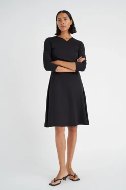 MoncentIW Wrap Dress Black 30107481