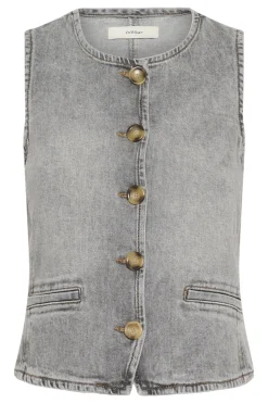 NanasIW Waistcoat Lgt.Grey Wash Denim 30111073