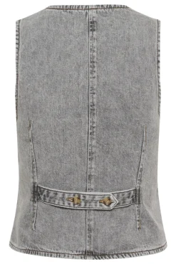 NanasIW Waistcoat Lgt.Grey Wash Denim 30111073