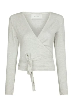 Nia Jersey Wrap Light Grey Melange 165501