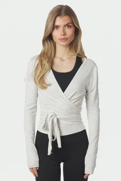 Nia Jersey Wrap Light Grey Melange 165501