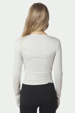 Nia Jersey Wrap Light Grey Melange 165501