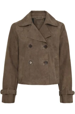 NOPARIS Suede Trenchcoat Coffee Brown 11446