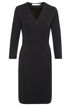 PannieIW Fitted Dress Black 30109484