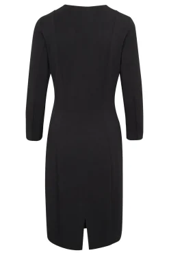 PannieIW Fitted Dress Black 30109484
