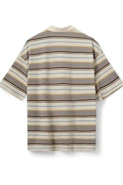 PILSW OVERSIZE STRIPED POLO SH 0140 Off White Striped S261515