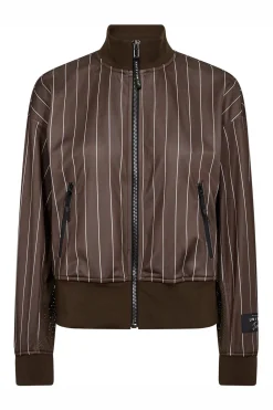 Pin Stripe Zip Sweat Mocca HL10542