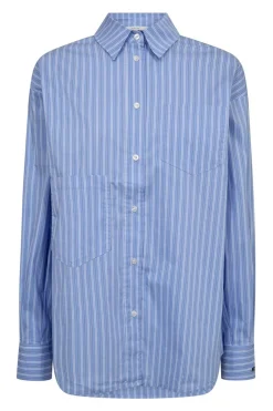 Pocket Stripe Shirt Blue HL10259