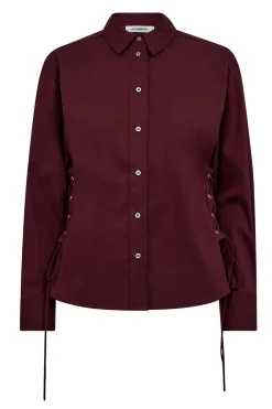 PoppyCC Eyelet Tie Shirt 87Winered 35180