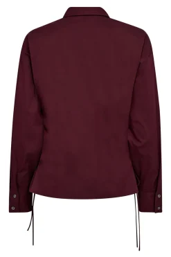 PoppyCC Eyelet Tie Shirt 87Winered 35180