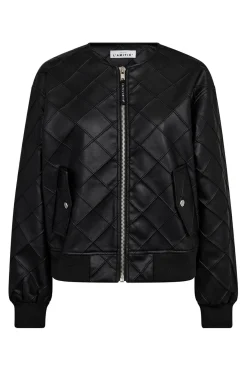 Quilt PU Bomber Black HL10262