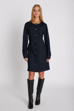 7659RDFKya dress 200 Blue denim RDF611