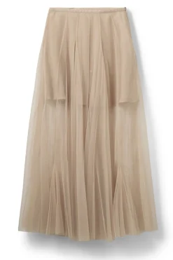 ROASLYSW MAXI TULLE SKIRT 7105 Light Sand S261150