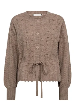RowCC Pointelle Tie Cardigan 127Champagne 32241