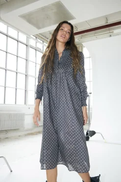 SagiLL Maxi Dress LS 23 Dark Blue 255163001