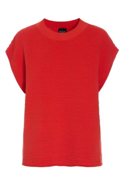 Saku bluse med bieser Fiery Red 26110735743