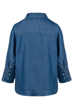 SANNA Blouse 9502 Medium Wash Blue Denim 2610190673