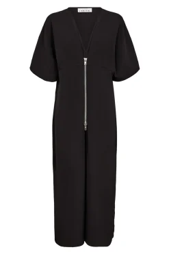 Satari Zip V Dress Black HL10512