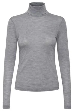 SividaGZ wool rollneck NOOS Grey Melange 10905442