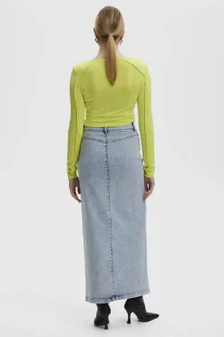 SiwGZ HW long skirt Light blue washed 10908501