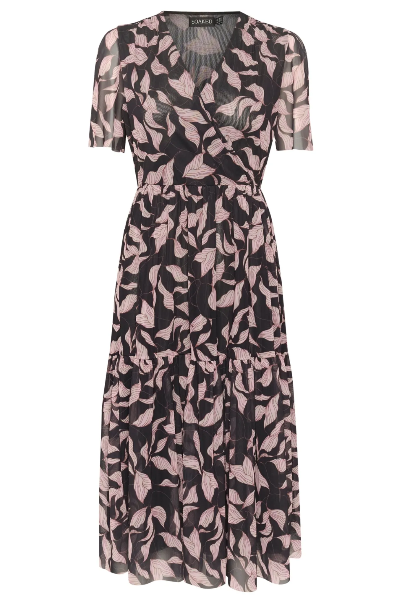 SLAldora Dress Black Leaves 30404666