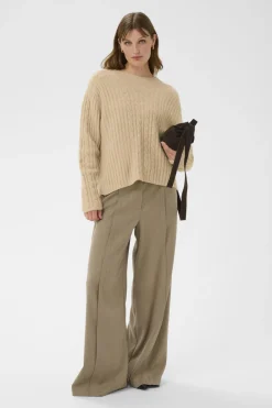 SLAnina Cable Pullover Parchment Melange 1309081 30408866