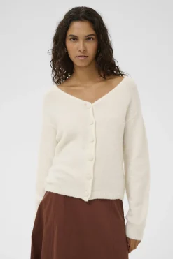 SLAnina VNeck Cardigan Broken White 111001 30408986