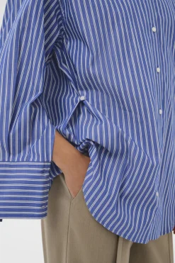 SLCalken Shirt LS Nouvean Navy Stripe 304530 30408906