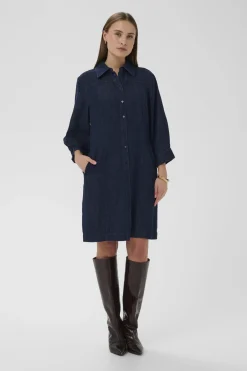 SLChaman Short Dress Dark Blue Denim 301728 30409131