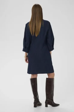 SLChaman Short Dress Dark Blue Denim 301728 30409131