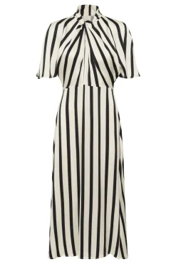 SLClero Miria Printed Dress Black and White Stripe 30408522