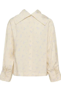 SLEneya Printed Funnel Blouse Parchment Ditsy Print 304532 30408896