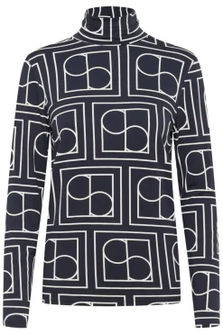 SLHanadi Printed Rollneck LS Navy Monogram Print 30405647