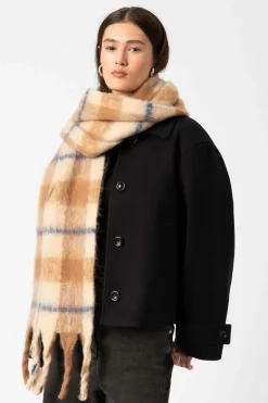 SLHinya Scarf Brown and White Checks 30408340