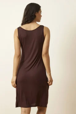 Slip tank dress Brown 16015